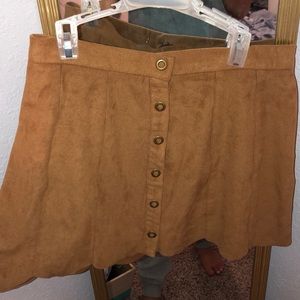 Suede brown skirt